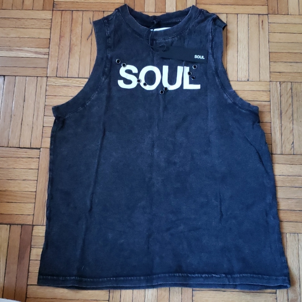 Nwt! Soulcyle Classic Grommet Muscle Tank Top - Picture 2 of 5